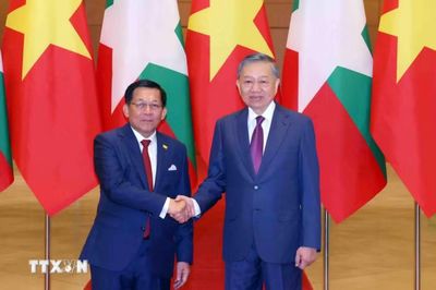 Tổng thống Myanmar và phu nhân kết thúc chuyến thăm chính thức Việt Nam
