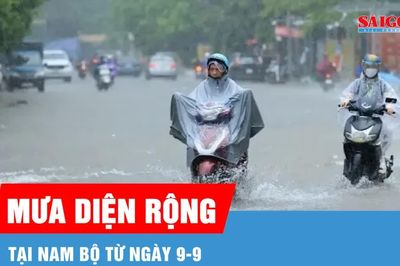 Nam bộ: Mưa diện rộng từ ngày 9-9