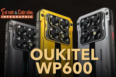 [INFOGRAPHIC] Oukitel WP600, smartphone gaming 'nồi đồng cối đá'