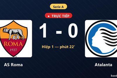 TRỰC TIẾPTrực tiếp AS Roma vs Atalanta: AS Roma mở tỷ số