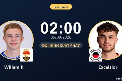 TRỰC TIẾPTrực tiếp Willem II vs Excelsior: Đội hình xuất phát