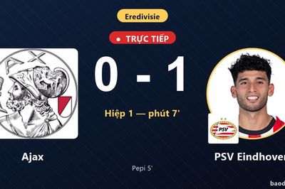 TRỰC TIẾPTrực tiếp Ajax vs PSV Eindhoven: PSV Eindhoven mở tỷ số