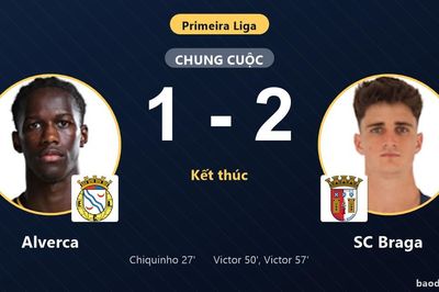 Ngược dòng hạ Alverca, SC Braga vươn lên thứ 9 còn chủ nhà chôn chân nhóm cuối