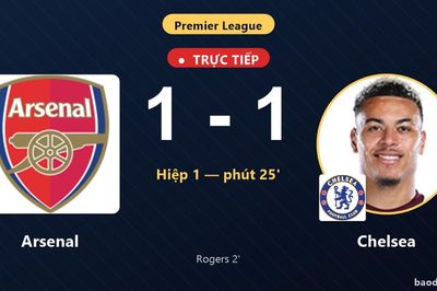 TRỰC TIẾPTrực tiếp Arsenal vs Chelsea: Hai đội hòa 1-1