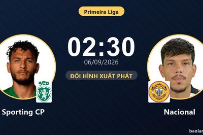TRỰC TIẾPTrực tiếp Sporting CP vs Nacional: Đội hình xuất phát