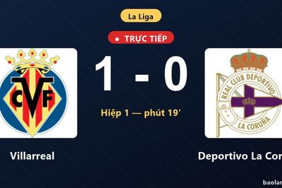 TRỰC TIẾPTrực tiếp Villarreal vs Deportivo La Coruna: Villarreal mở tỷ số