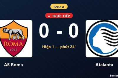 TRỰC TIẾPTrực tiếp AS Roma vs Atalanta: AS Roma ép sân toàn diện, chưa có bàn thắng