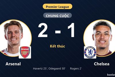 Ngược dòng hạ Chelsea, Arsenal vươn lên vị trí thứ ba Premier League