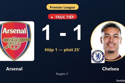TRỰC TIẾPTrực tiếp Arsenal vs Chelsea: Hiệp 2 bắt đầu, hòa 1-1
