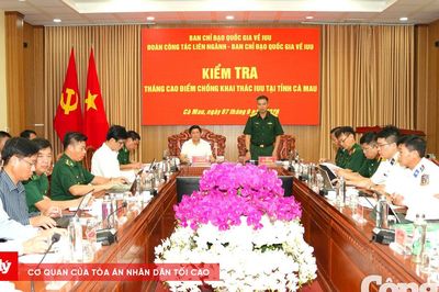 Bộ Quốc phòng kiểm tra, tháo gỡ vướng mắc chống IUU tại Cà Mau