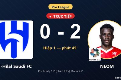 TRỰC TIẾPTrực tiếp Al-Hilal Saudi FC vs NEOM: Hiệp 2 bắt đầu, NEOM dẫn 2-0