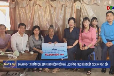 Đoàn ĐBQH tỉnh tặng quà gia đình người có công và lực lượng thực hiện Chiến dịch 500 ngày đêm
