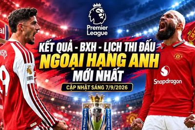 Bảng xếp hạng Ngoại hạng Anh mới nhất: Man City và Arsenal cùng 9 điểm