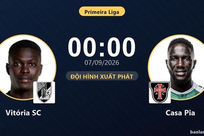 TRỰC TIẾPTrực tiếp Vitória SC vs Casa Pia: Hiệp 2 bắt đầu, hòa 0-0
