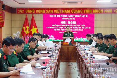 Triển khai nhiệm vụ tổ chức hội thảo xác minh thông tin hài cốt liệt sĩ tại Cồn Tiên