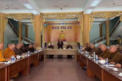 Gia Lai: Ban Thường trực Ban Trị sự Phật giáo tỉnh họp định kỳ triển khai hoạt động Phật sự