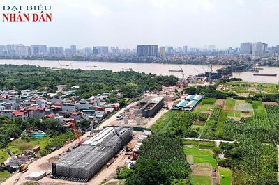 Hà Nội: Cầu Trần Hưng Đạo 16.200 tỷ đồng vượt qua giai đoạn thi công phức tạp nhất dưới lòng sông Hồng