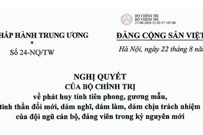 Nghị quyết 24-NQ/TW của Bộ Chính trị: Chuyển đổi tư duy đảng viên sang kiến tạo, hành động