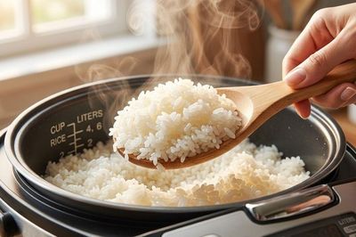 Tại sao không nên mở nắp nồi cơm điện để xới cho đến khi cơm chín hẳn?