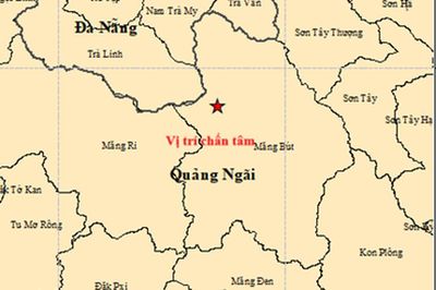 Liên tiếp động đất ở Đà Nẵng, Quảng Ngãi
