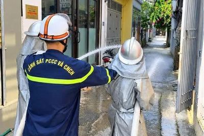Khu dân cư trong ngõ sâu, ngõ nhỏ được thực tập phương án chữa cháy