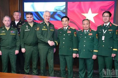 Đại tướng Phan Văn Giang hội kiến Bộ trưởng Quốc phòng Liên bang Nga