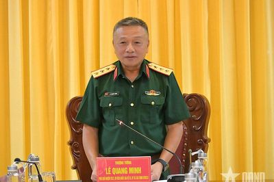 Thượng tướng Lê Quang Minh kiểm tra tại Ban chỉ đạo 515 TP Cần Thơ