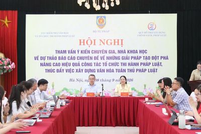 Tham vấn về dự thảo Báo cáo chuyên đề về những giải pháp đột phá nâng cao hiệu quả tổ chức thi hành pháp luật