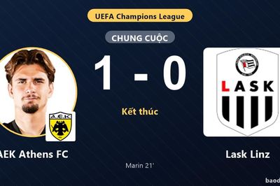 Hạ Lask Linz ngày ra quân Champions League, AEK Athens FC khởi đầu suôn sẻ