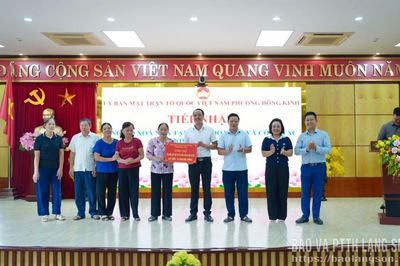 Phường Đông Kinh: Tiếp nhận ủng hộ xóa nhà tạm, nhà dột nát và công tác an sinh xã hội năm 2026 lần 1