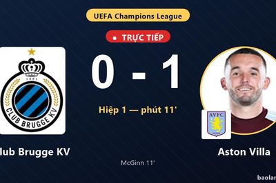 TRỰC TIẾPTrực tiếp Club Brugge KV vs Aston Villa: Aston Villa mở tỷ số