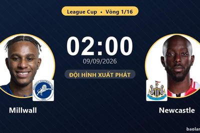 TRỰC TIẾPTrực tiếp Millwall vs Newcastle: Newcastle áp đảo nhưng chưa thể mở tỷ số, chưa có bàn thắng