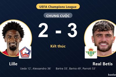 Real Betis ngược dòng kịch tính, Lille cay đắng trắng tay trên sân nhà