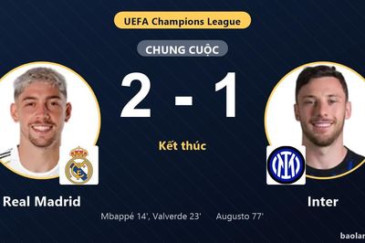 Đánh bại Inter 2-1, Real Madrid khởi đầu thuận lợi tại Champions League