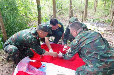 Cất bốc, quy tập 1 bộ hài cốt liệt sĩ tại phường Bình Thuận