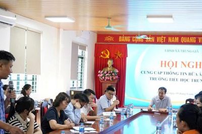 Xã Trung Giã chỉ đạo bảo đảm bữa ăn bán trú cho học sinh ngay đầu năm học
