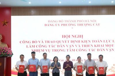 Đảng ủy phường Thượng Cát kiện toàn lực lượng làm công tác dân vận