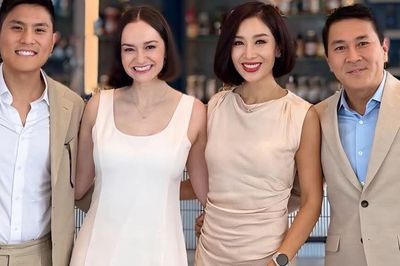 Hoa khôi Thu Hương và doanh nhân Nguyễn Hoài Nam gây chú ý trong lễ đính hôn của con trai tại Mỹ