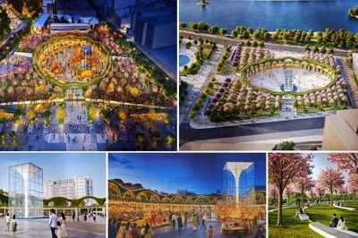 Chi tiết phối cảnh Công viên - Quảng trường Thời Đại hơn 1,7ha ven hồ Gươm