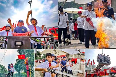 Công an Hà Nội đưa 'thao trường' vào triển lãm quốc tế, nhiều người xếp hàng trải nghiệm kỹ năng PCCC
