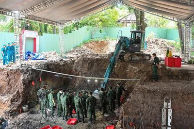 Phát hiện thêm rãnh mộ hài cốt liệt sĩ tại Công viên Lê Thị Riêng