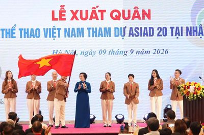 Đoàn Thể thao Việt Nam tưng bừng xuất quân dự Asiad