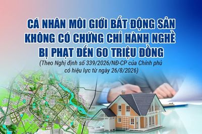 Cá nhân môi giới bất động sản không có chứng chỉ hành nghề bị phạt đến 60 triệu đồng