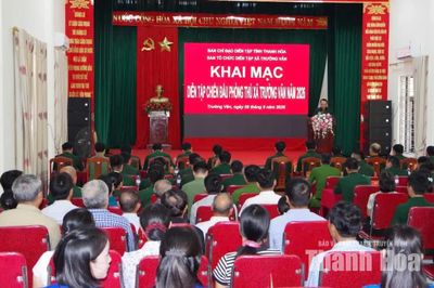Khai mạc Diễn tập chiến đấu phòng thủ xã Trường Văn