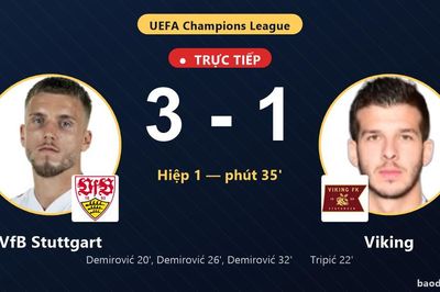 TRỰC TIẾPTrực tiếp VfB Stuttgart vs Viking: Hiệp 2 bắt đầu, VfB Stuttgart dẫn 3-1