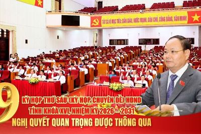 Kỳ họp thứ sáu (Kỳ họp chuyên đề) HĐND tỉnh khóa XVI, nhiệm kỳ 2026 – 2031 thông qua 9 nghị quyết quan trọng