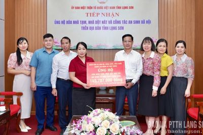 Ủy ban MTTQ Việt Nam tỉnh tiếp nhận hơn 239 triệu hỗ trợ xóa nhà tạm, nhà dột nát và công tác an sinh xã hội
