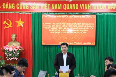 Đoàn ĐBQH Lâm Đồng khảo sát chương trình mục tiêu quốc gia tại Quảng Sơn