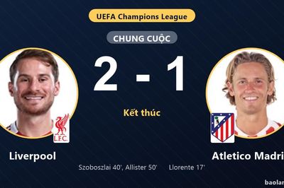 Ngược dòng hạ Atletico Madrid 2-1, Liverpool khởi đầu thuận lợi khiến đối thủ trắng tay