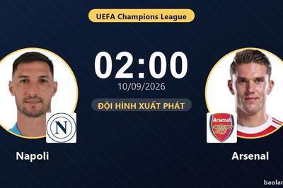 TRỰC TIẾPTrực tiếp Napoli vs Arsenal: Hết hiệp 1, hòa 0-0